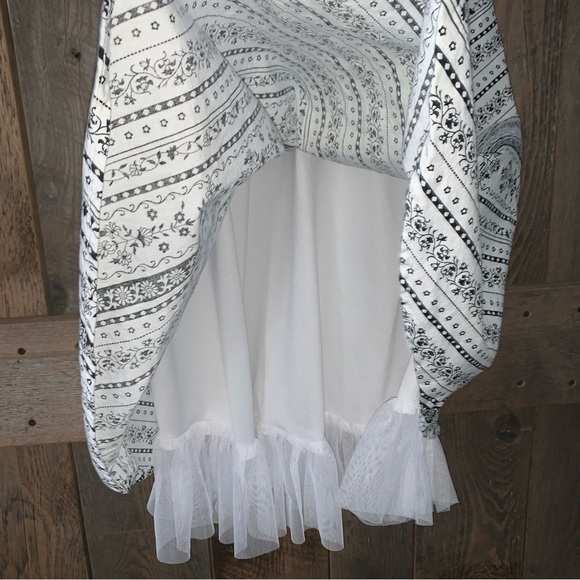 Women’s 3 Vintage MY MICHELLE White Black Floral Spaghetti Strap Sundress EXC - Picture 5 of 16